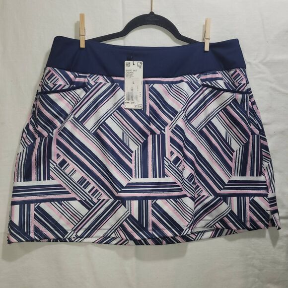 adidas Pants - NWT Adidas‎ Light Pink Navy Geometric Print Athletic Skirt DQ0495 Size L